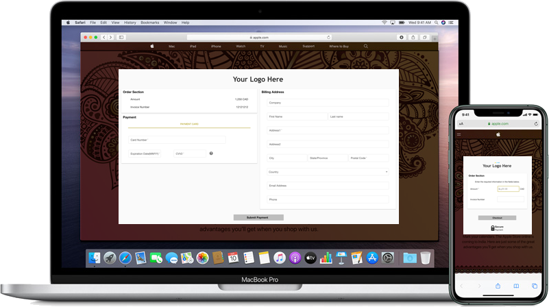Full hosted payment page by TCM